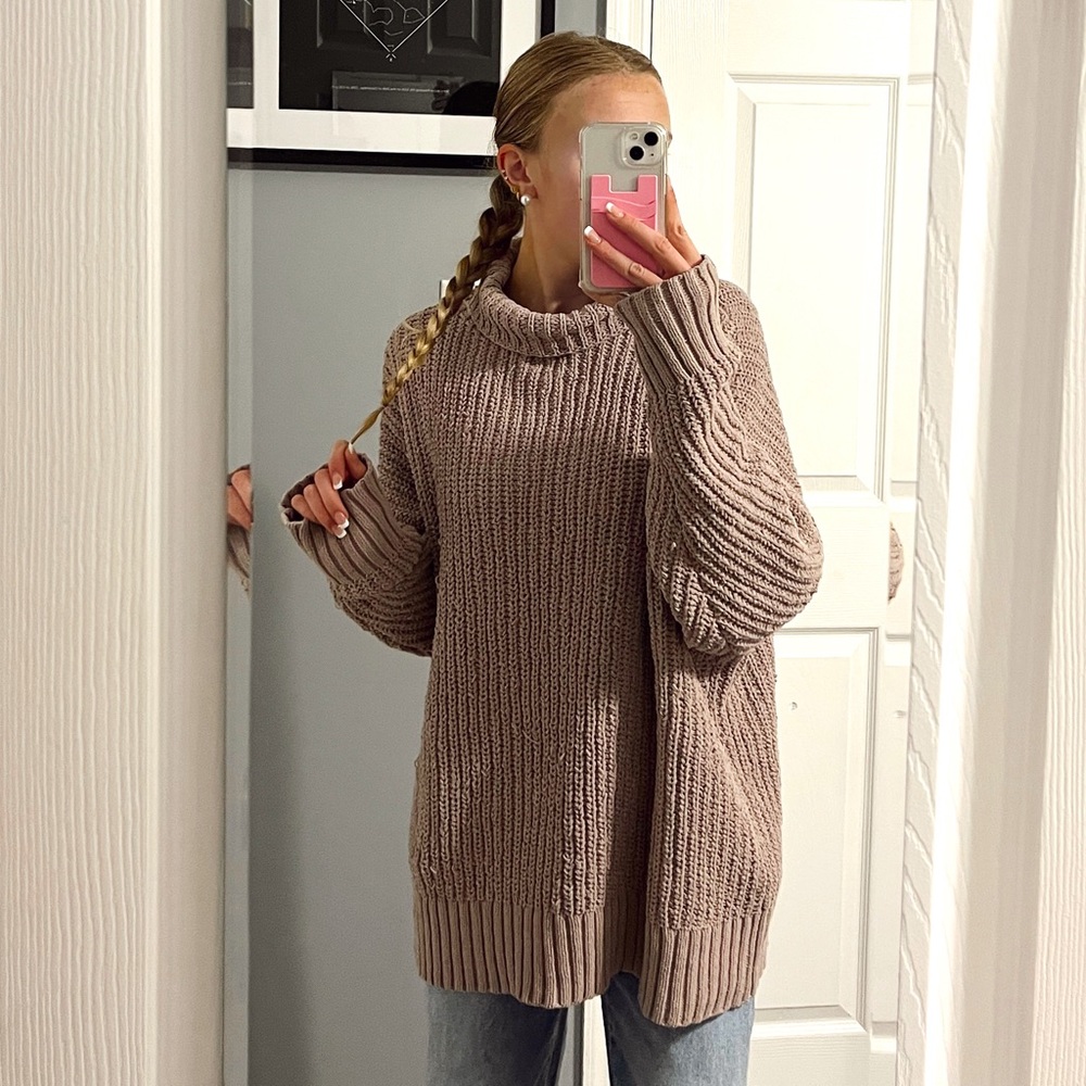 Aerie Brown Turtleneck Sweater